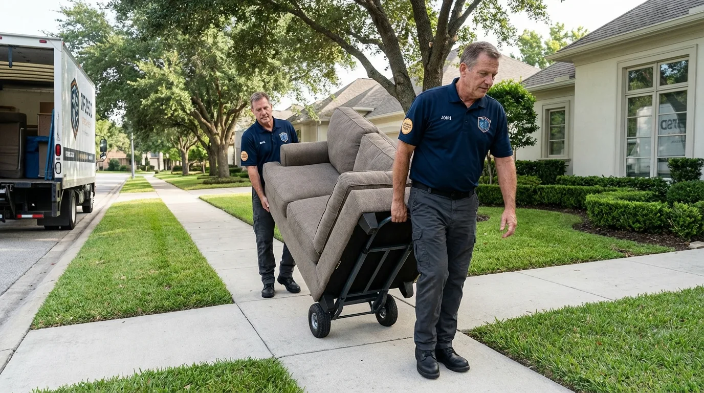 Local residential moving crew loading furniture in Tullahoma, TN